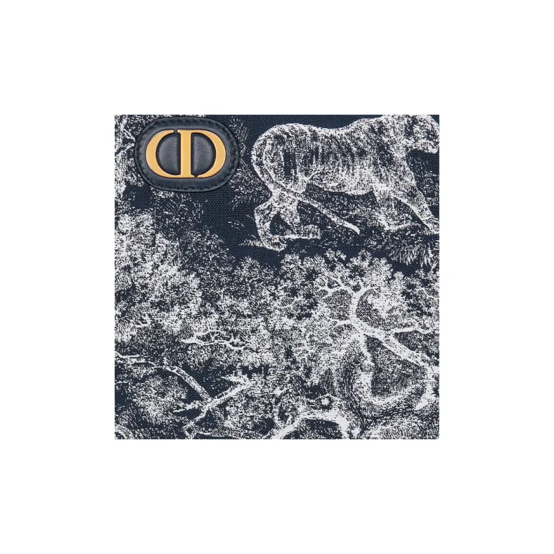 DIOR 30 Montaigne Toile De Jouy Reverse Jacquard Clutch Medium Size Women's Blue-4