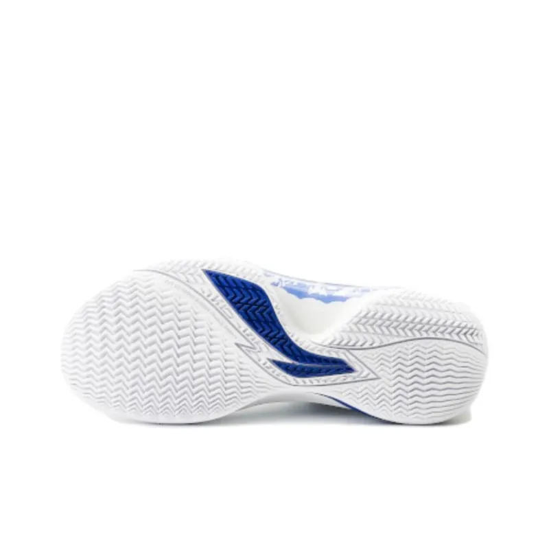 LiNing Shining CBA Xinjiang Team PE Anti Slip Wear Resistant Low Top Basketball Shoes Men's White Blue-2