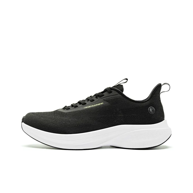 QIAODAN Light Speed 4.0 Cushioned Slip Resistant Low Top Q LITESPEED Technology Running Shoes Men's Black Green-0