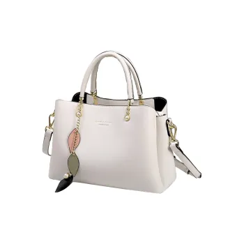 Carksky Cow Leather Crossbody Bag, Handbag, Shoulder Bag Regular Women's White/Blue/Burgundy/Black