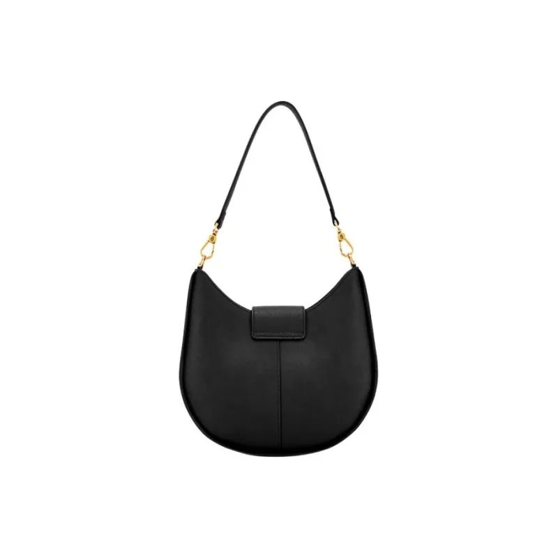 Hush Puppies Synthetic Leather Underarm Crossbody Bag, Shoulder Bag Women's Black-3