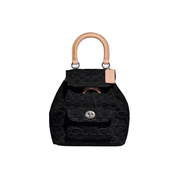 COACH Riya Fabric Backpack Medium Size Women's Black