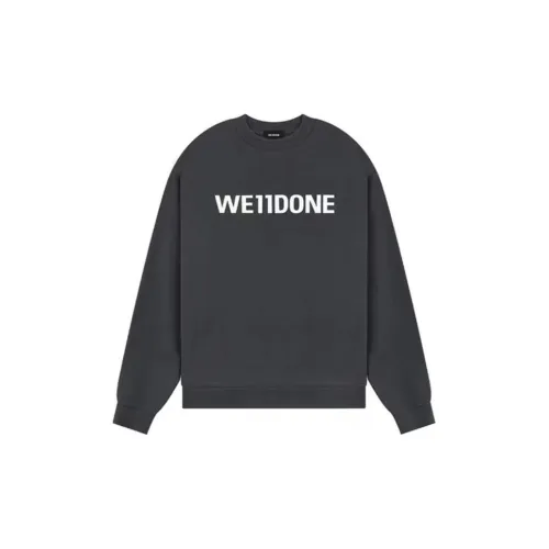 WE11DONE Sweatshirts Unisex Gray