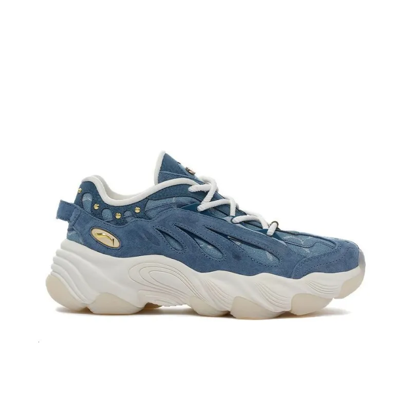 LI NING 1990 Cushioning Low Top Casual Shoes Women's Love Sea Blue-1