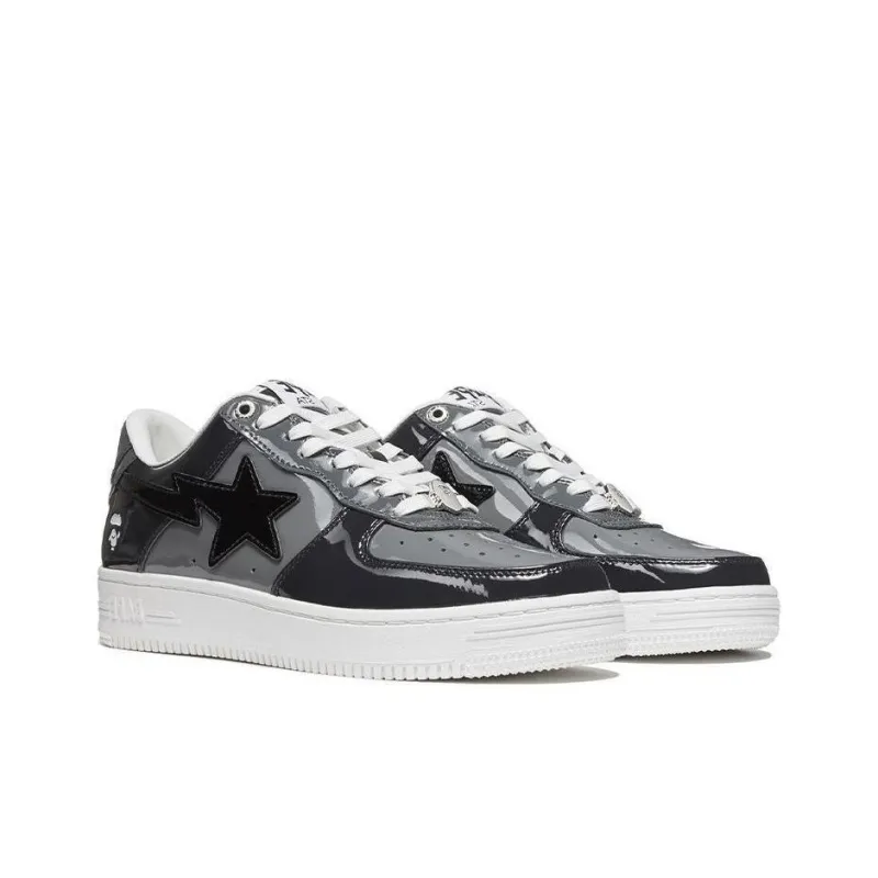 BAPE A BATHING APE Bape Sta Low Black Grey-3