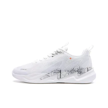 XTEP Lightning Durable Breathable Lightweight Low Top Casual Shoes Men's White Black