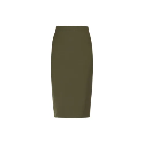 MaxMara Casual Long Skirts Women's Olive Green