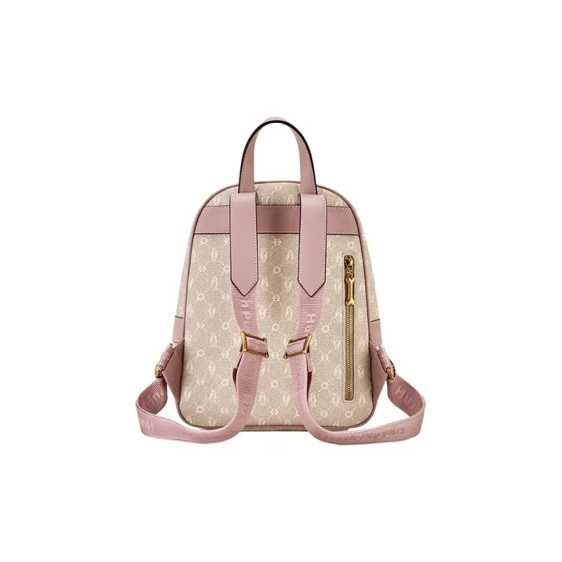 Hush Puppies Synthetic Leather Backpack Large Size Women's Coffee/Khaki/Apricot-10
