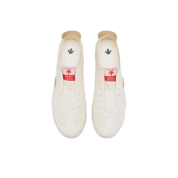 DESCENTE Chron Slip Resistant And Breathable Low Top Casual Shoes Men's White Red-2