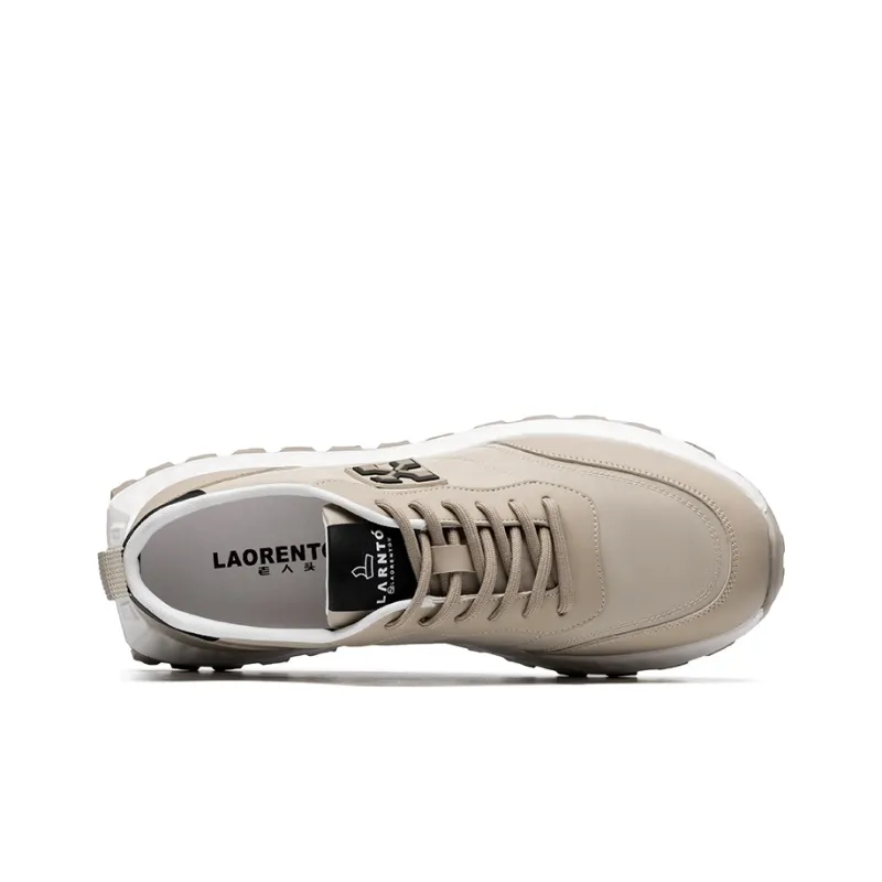 LAORENTOU Cushioned Wear-Resistant Breathable Balanced Lightweight Height Increasing Low-Top Casual Shoes Men's-9