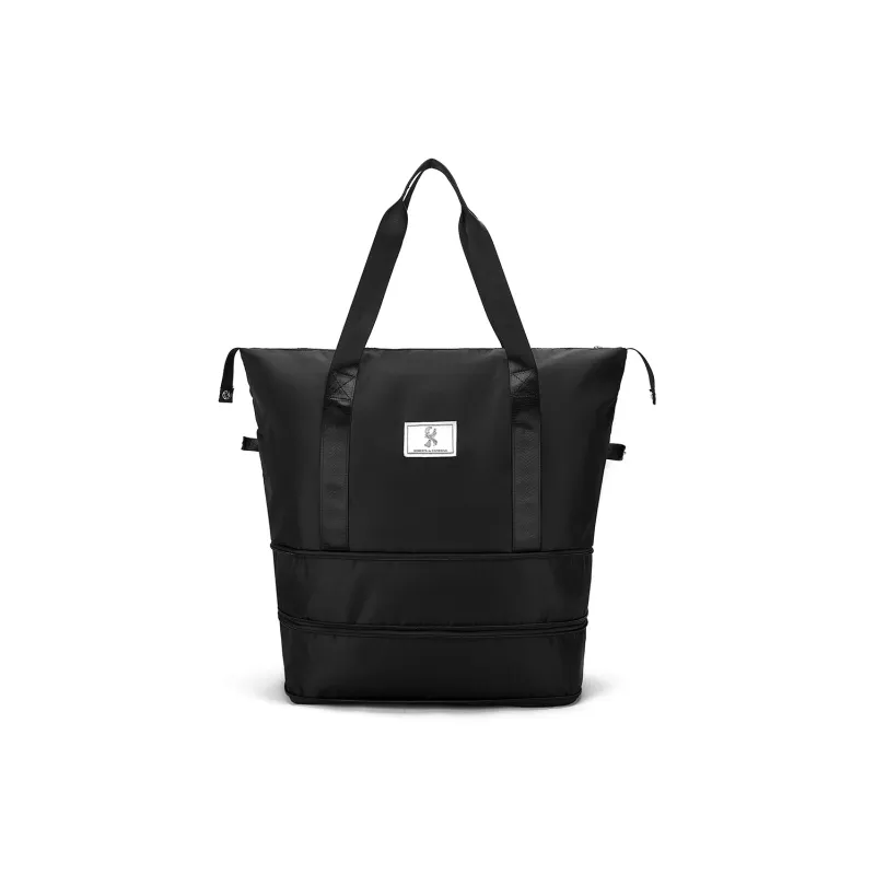 ROBERTA DI CAMERINO Fabric Canvas Lightweight Women's Bag, Travel Bag Women's Black/Purple-5