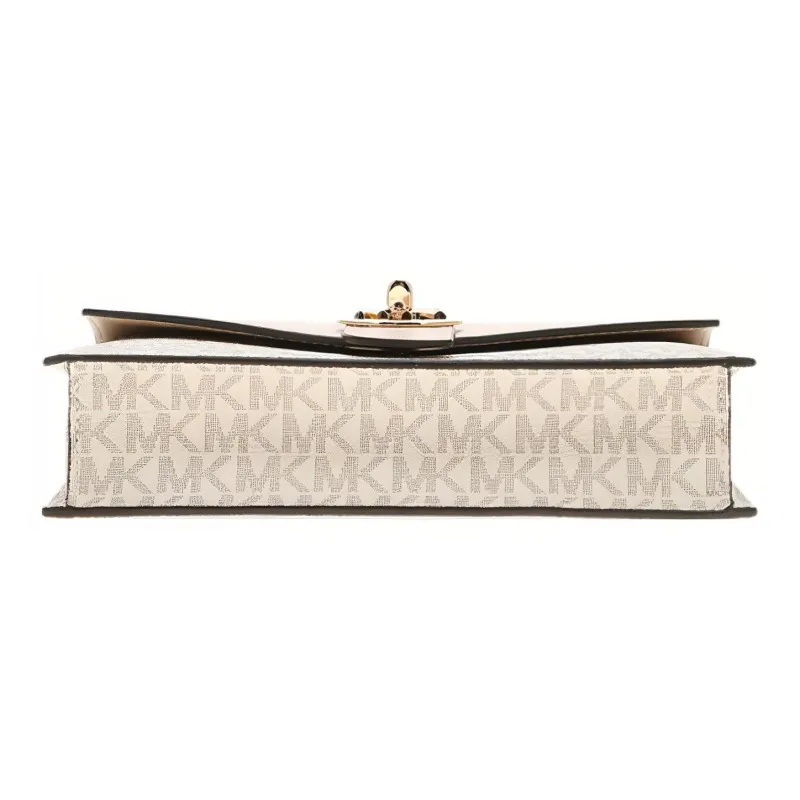 MICHAEL KORS Charm PVC Chain Bag Shoulder Bag Crossbody Bag Small Size Women's Vanilla With Pink-5