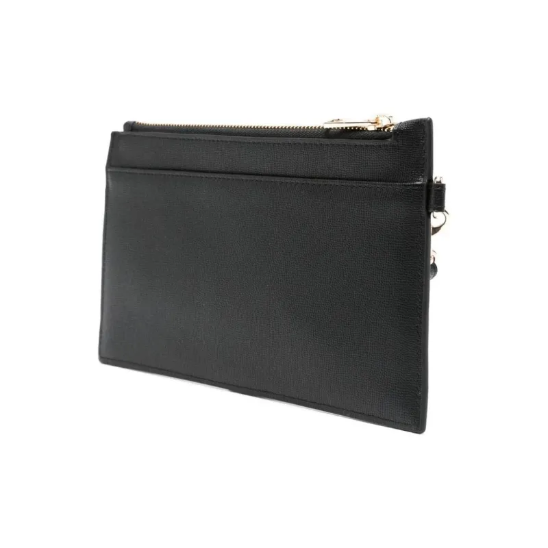 A.P.C Logo Debossed Zipped Clutch Bag-1