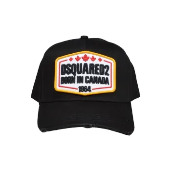 Maxi Logo Patch Distressed Baseball Cap