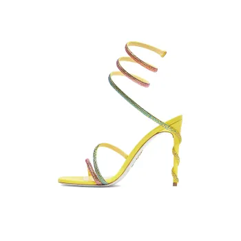 RENE CAOVILLA One Strap Sandals 10.5cm Women's Yellow