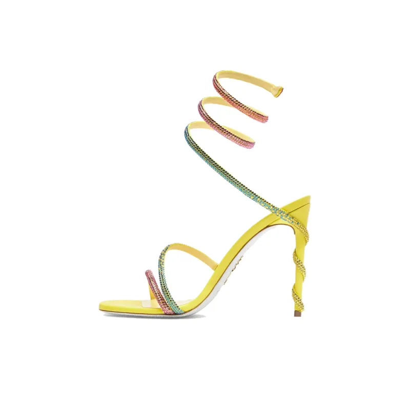 RENE CAOVILLA One Strap Sandals 10.5cm Women's Yellow-0