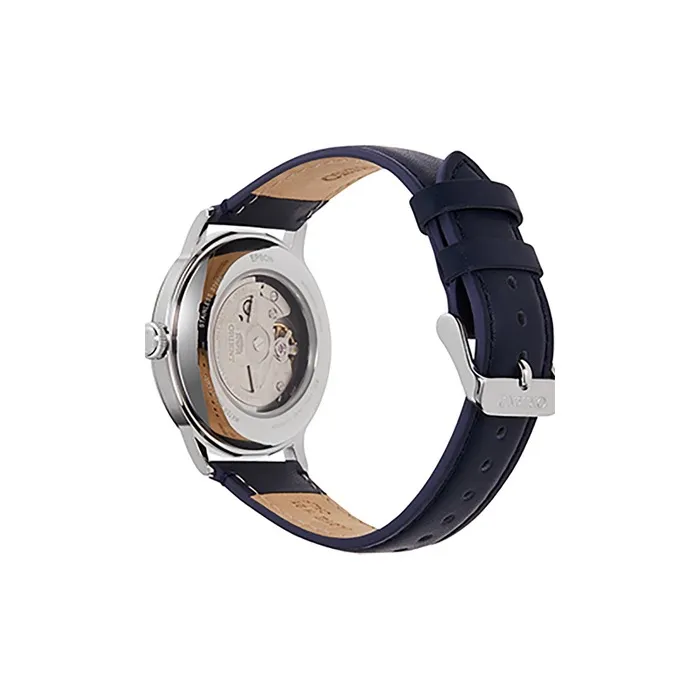 ORIENT Automatic Mechanical Movement Leather Strap Watch Men's Watches Blue Dial RA AC0021L-1