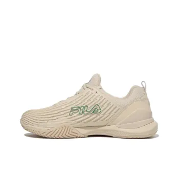 FILA Anti-Slip And Wear-Resistant Breathable Low-Top Tennis Shoes Unisex Beige Green