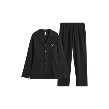 FENTENG Pajama Set Men's Deep Smoke Gray
