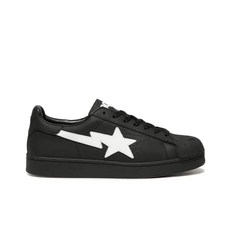 A BATHING APE SKULL STA Stylish Skateboarding Shoes Men's Black White-1