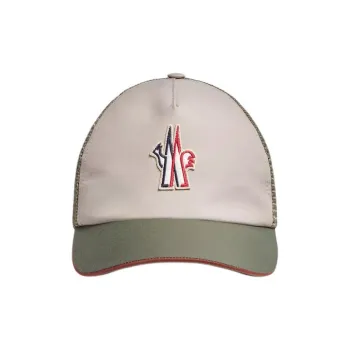 Moncler Cotton Baseball Caps Men's Beige