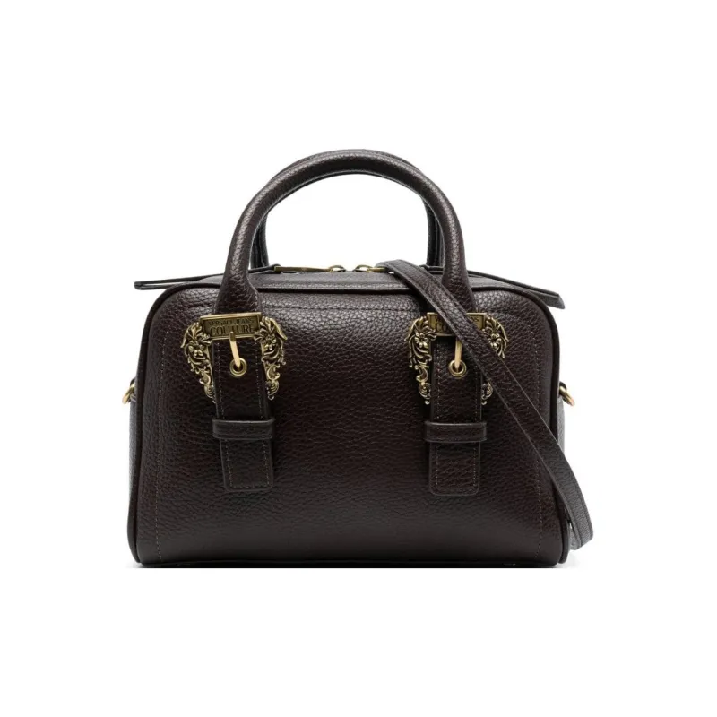VERSACE JEANS Leather One Shoulder Handbags Women's Brown Red-0