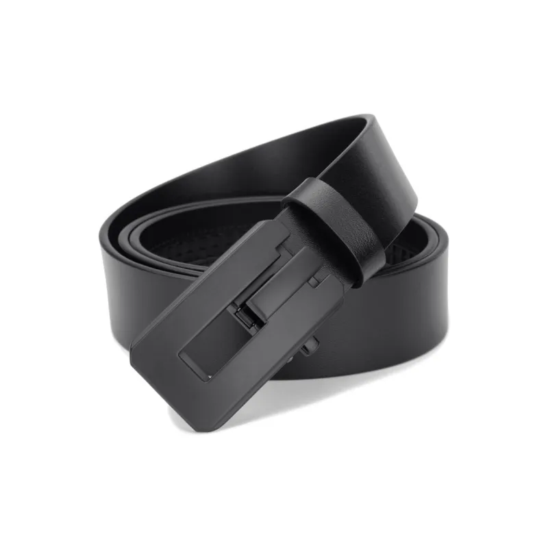Cows Reign Youth Top Grain Cow Leather Business Genuine Leather Automatic Buckle Leather Belts Men's-4