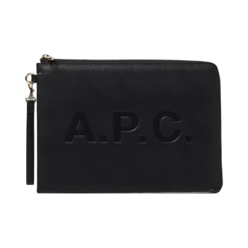 A.P.C Polyurethane Clutch Women's Black