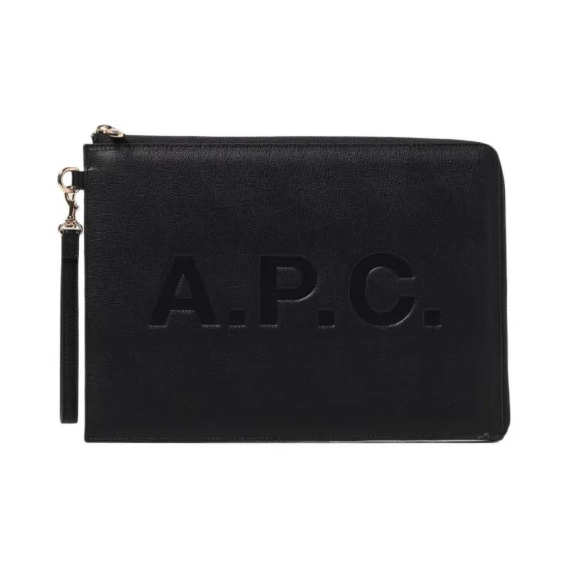 A.P.C PU Polyurethane Clutch Women's Black-0