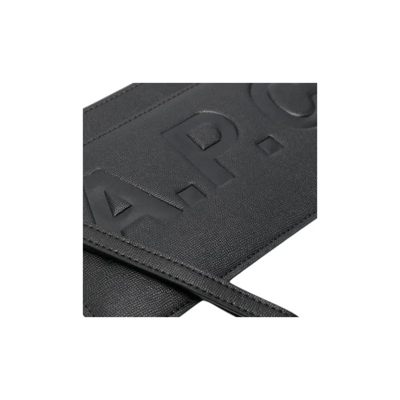 A.P.C Logo Debossed Zipped Clutch Bag-3