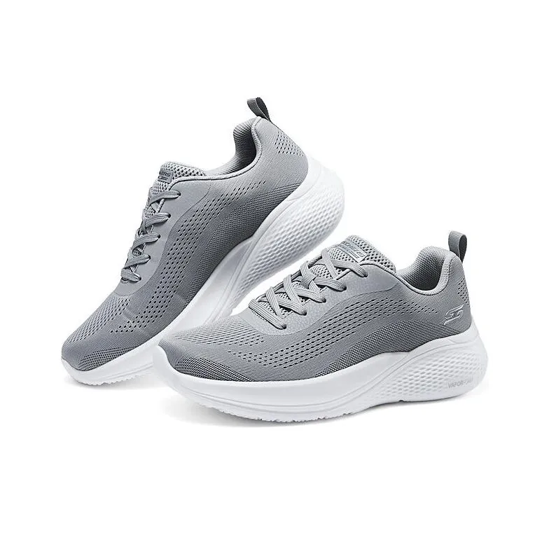 Skechers Bob's Cushioning Wear Resistant Breathable Lightweight Rebound Low Top Casual Shoes Men's Gray-2