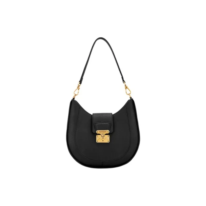 Hush Puppies Synthetic Leather Underarm Crossbody Bag, Shoulder Bag Women's Black-0