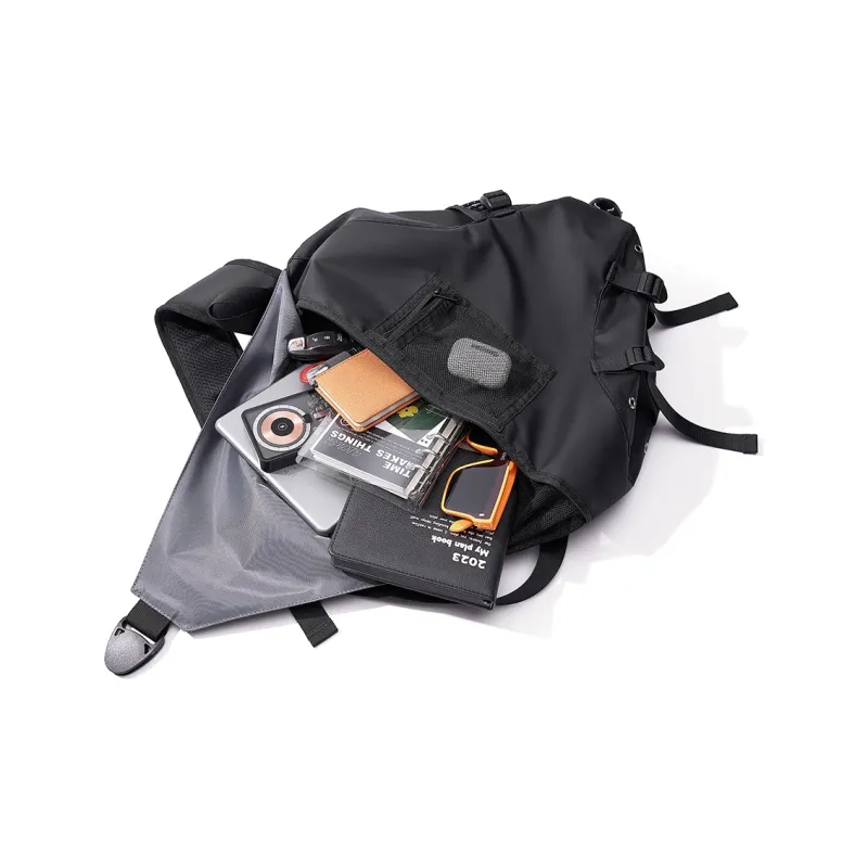 TANGCOOL Membrana Dermalis Quiver Bag, Sling Bag, Shoulder Bag, Crossbody Bag Regular Men's Black/Yellow/Gray-2