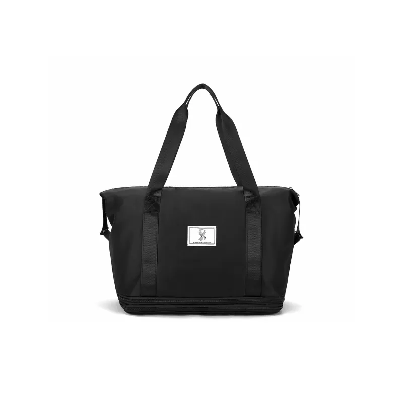 ROBERTA DI CAMERINO Fabric Canvas Lightweight Women's Bag, Travel Bag Women's Black/Purple-0