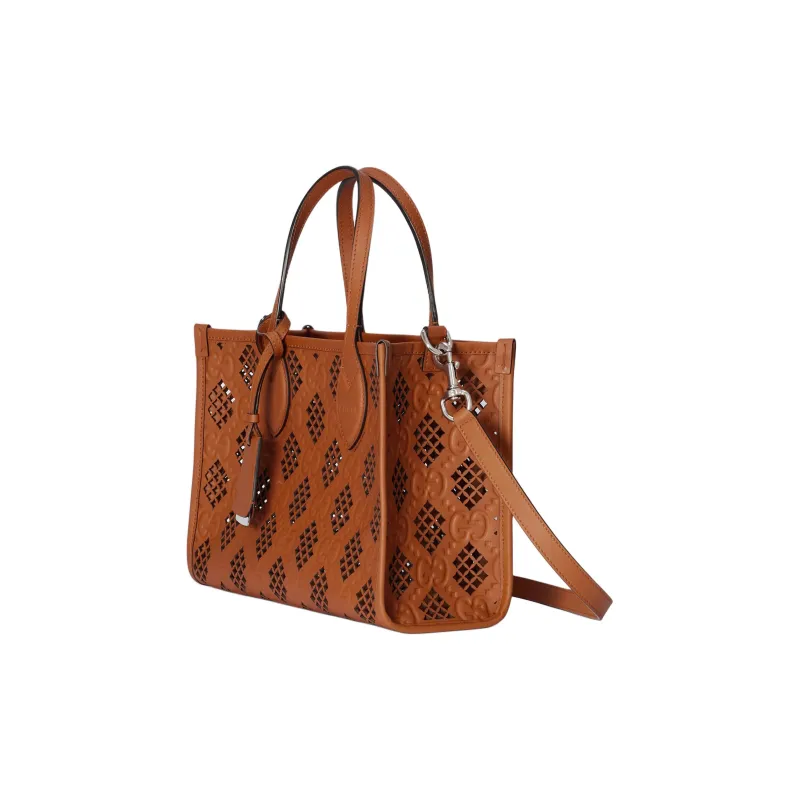 GUCCI Ophidia Leather Tote Bag Shopping Bag Handbag Small Size Women's Light Brown-3