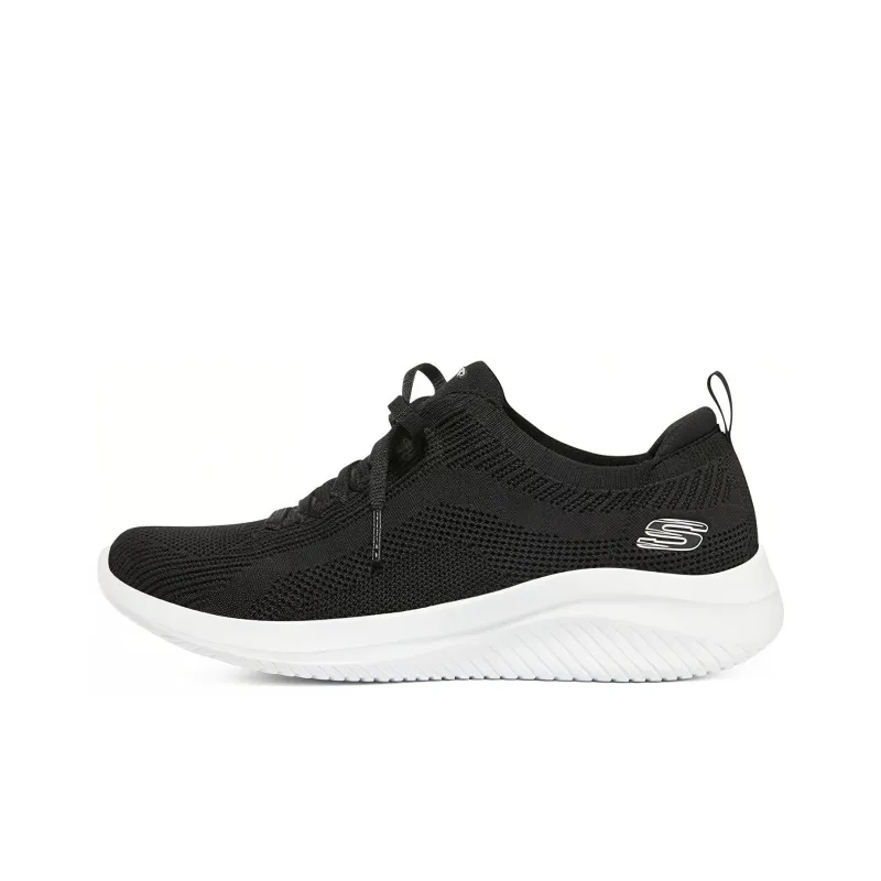 Skechers Ultra Flex 3.0 Cushioning Anti-Slip And Wear-Resistant Low-Top Casual Shoes Women's Black White-0