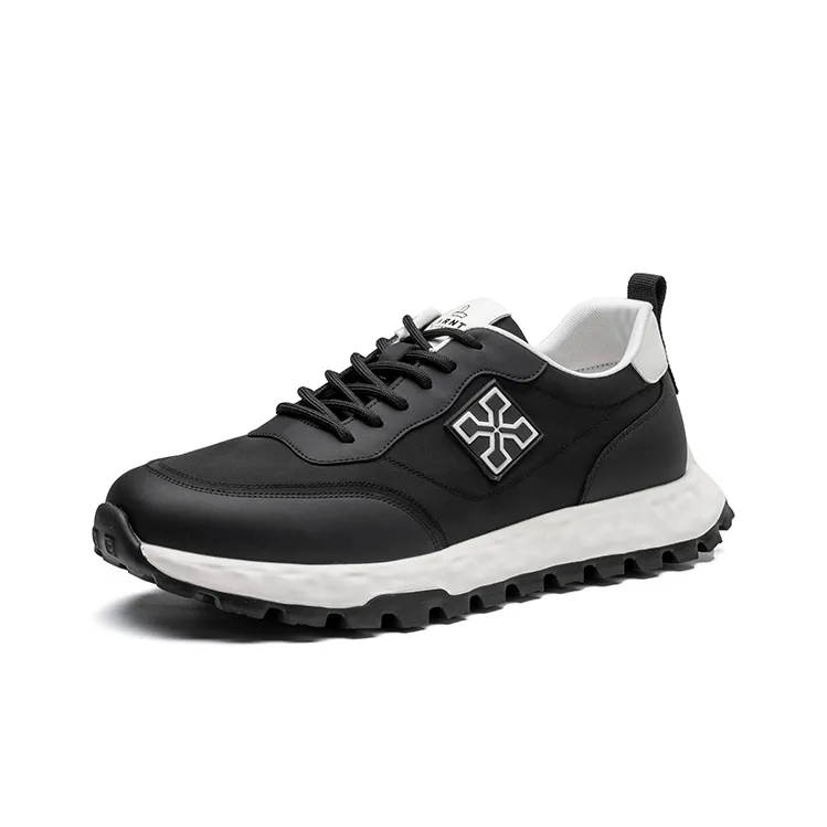 LAORENTOU Cushioned Wear-Resistant Breathable Balanced Lightweight Height Increasing Low-Top Casual Shoes Men's-1