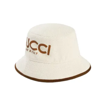 GUCCI Logo Printed Bucket Hat