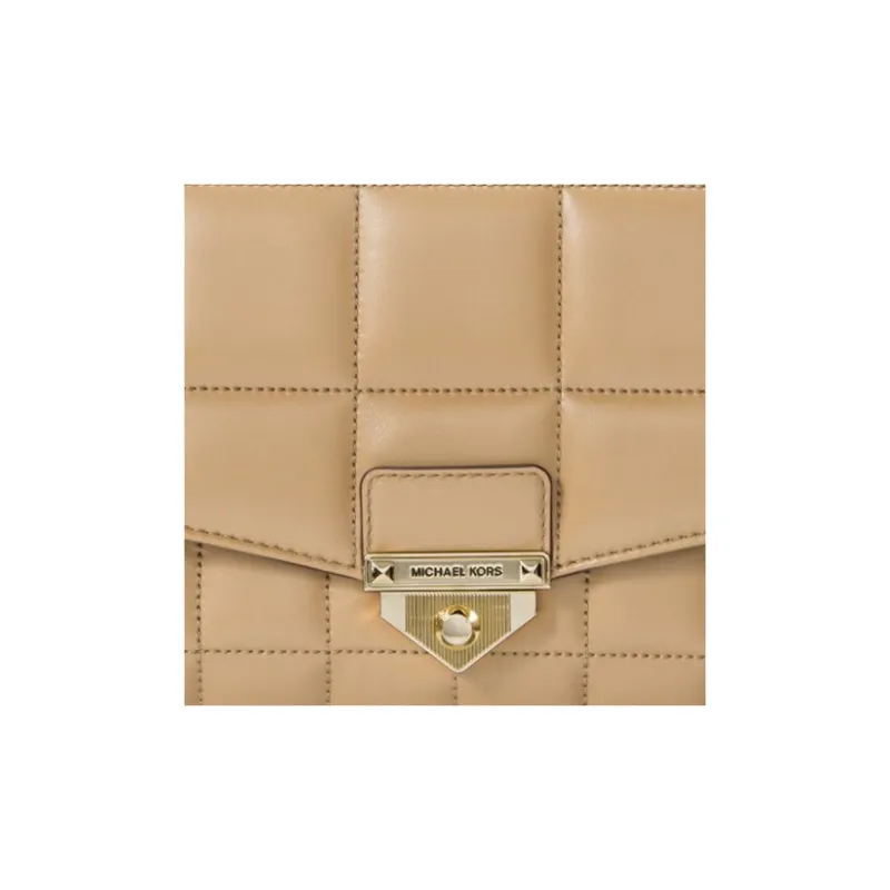 MICHAEL KORS Soho Sheepskin Shoulder Bag, Crossbody Bag Extra Large Women's Camel-3
