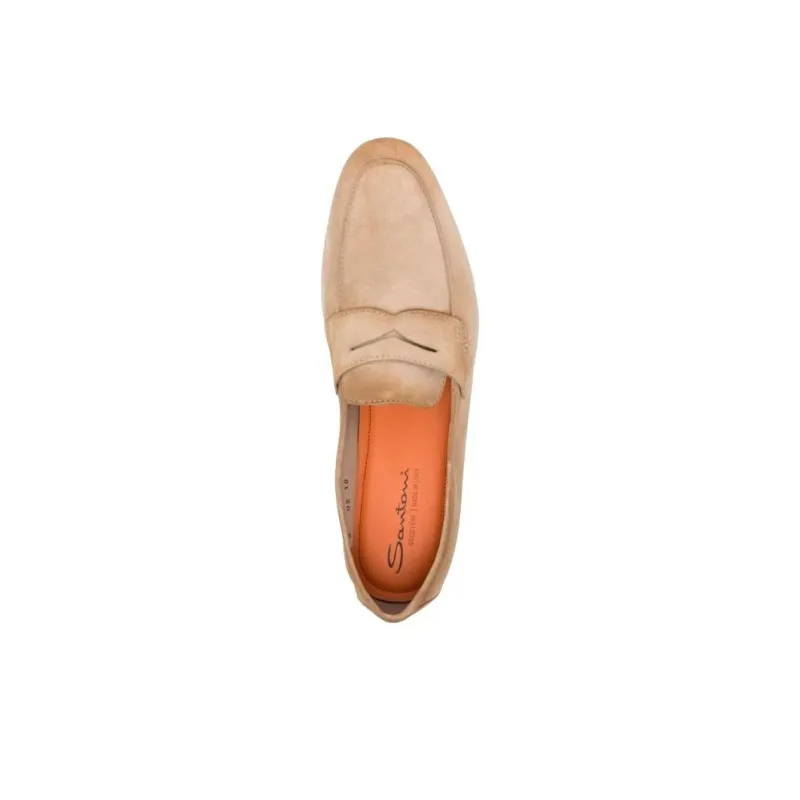 Santoni Suede Penny Loafers-3