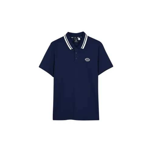 Skechers Polo Shirts Men Marine Blue/00DU