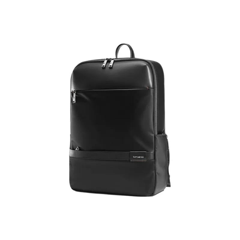 SAMSONITE Cow Leather Laptop Bag, Travel Bag, Backpack Regular Men's Black-1