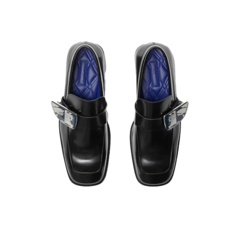 Burberry Shield Leather Loafers-4