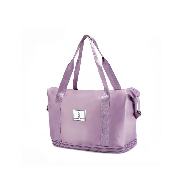 ROBERTA DI CAMERINO Fabric Canvas Lightweight Women's Bag, Travel Bag Women's Black/Purple-9