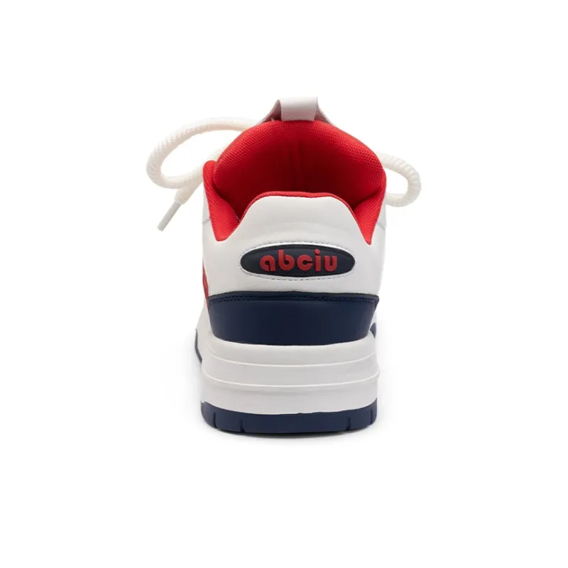 Seattle Palm Anti Slip Wear Resistant Low Top Skateboard Shoes Unisex White Blue Red-6