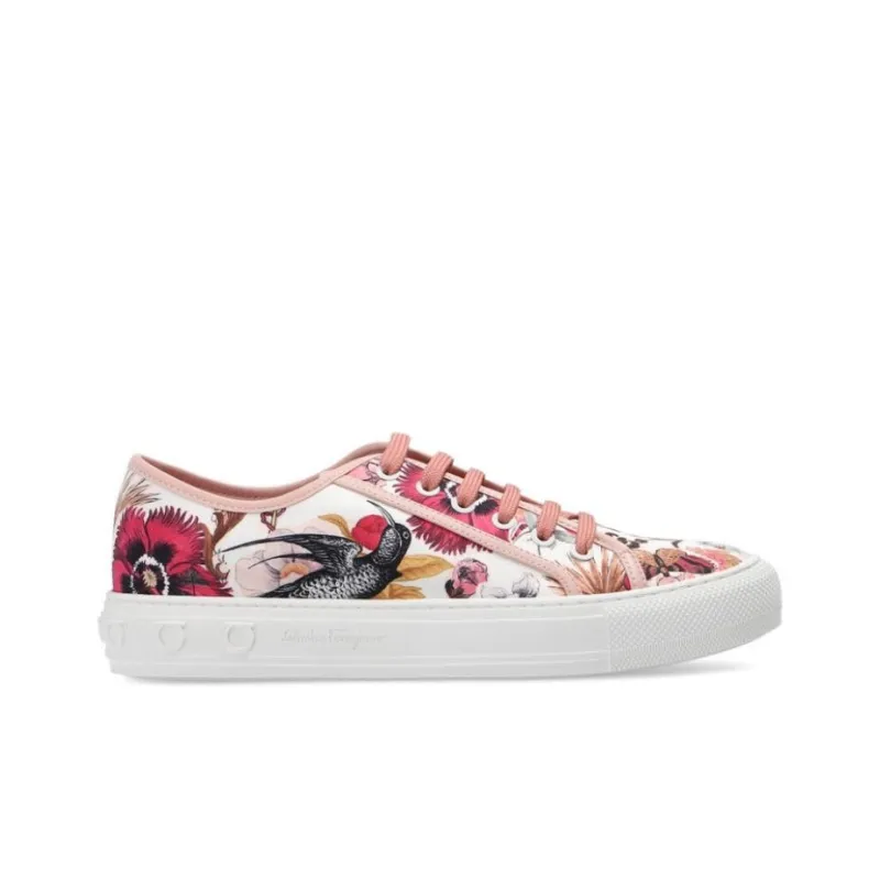 FERRAGAMO Low Top Stylish Skateboarding Shoes Women's Pink-1