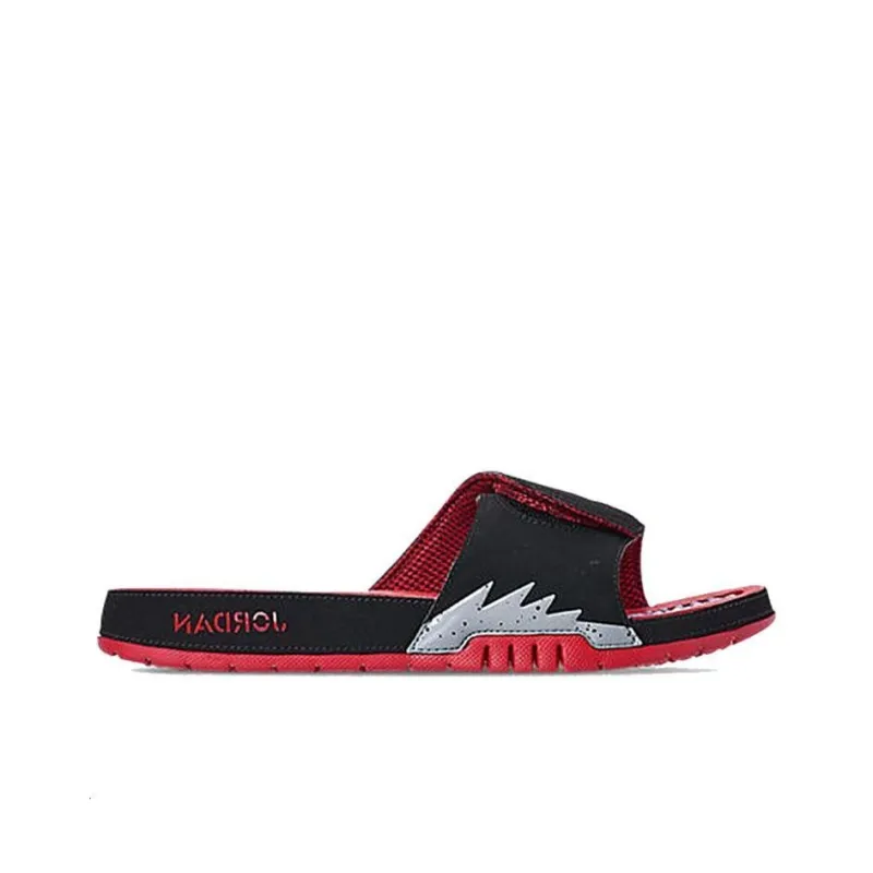 JORDAN Hydro 5 Retro Black Particle Grey University Red-1