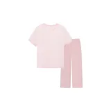 [Short-Sleeved Shirt and Pants]Cool Peach Pink-Women's