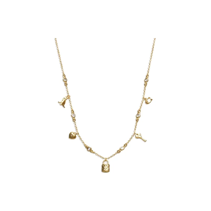COACH Copper Necklaces Women's Gold-0