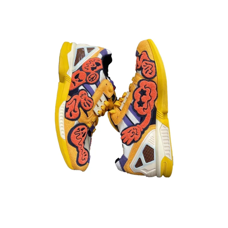 Adidas Originals ZX 8000 'Halloween' Wear Resistant Low Top Casual Shoes Unisex Yellow Orange-2
